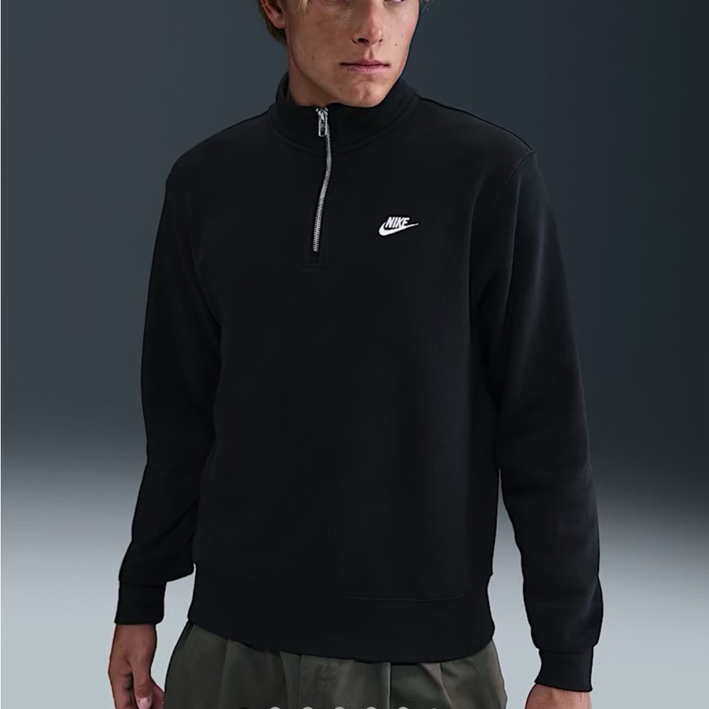 NEW Nike Men's Sportswear Club 1/2-Zip Pullover Sweatshirt